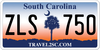SC license plate ZLS750