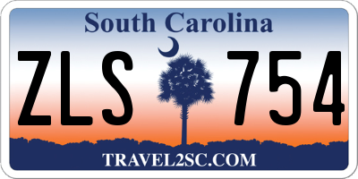 SC license plate ZLS754
