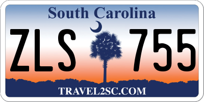 SC license plate ZLS755