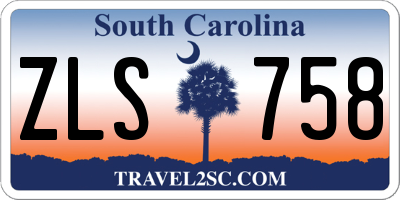 SC license plate ZLS758