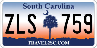 SC license plate ZLS759