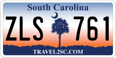SC license plate ZLS761