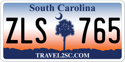 SC license plate ZLS765