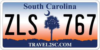 SC license plate ZLS767