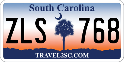 SC license plate ZLS768