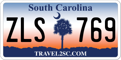 SC license plate ZLS769