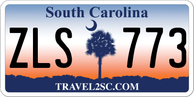 SC license plate ZLS773