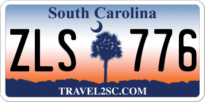 SC license plate ZLS776