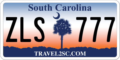 SC license plate ZLS777