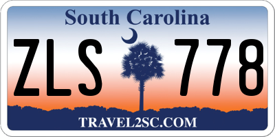SC license plate ZLS778