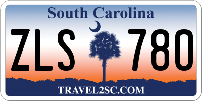 SC license plate ZLS780