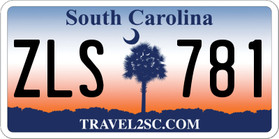 SC license plate ZLS781