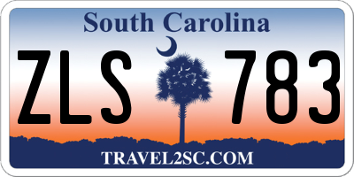 SC license plate ZLS783
