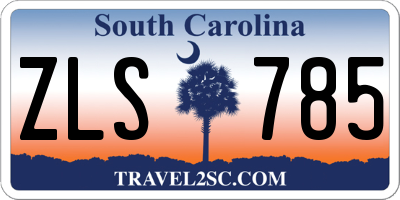 SC license plate ZLS785
