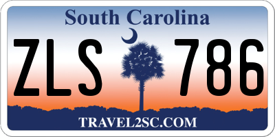 SC license plate ZLS786