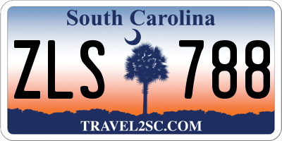 SC license plate ZLS788