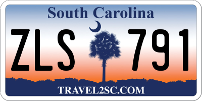 SC license plate ZLS791