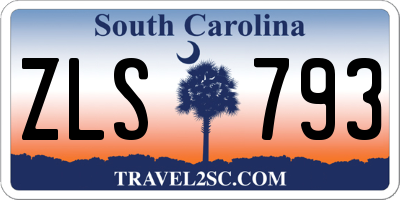 SC license plate ZLS793