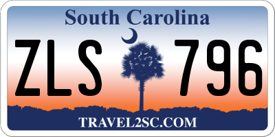 SC license plate ZLS796