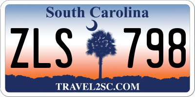 SC license plate ZLS798