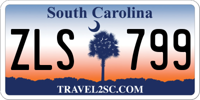SC license plate ZLS799