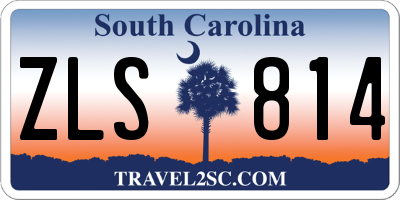 SC license plate ZLS814