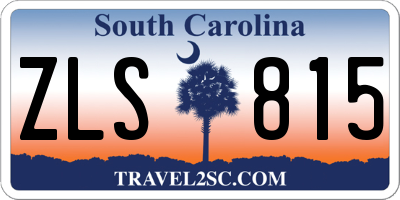 SC license plate ZLS815