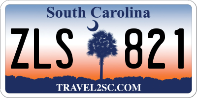 SC license plate ZLS821