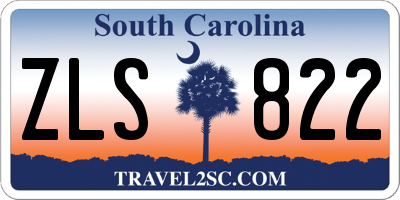 SC license plate ZLS822