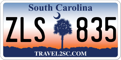 SC license plate ZLS835