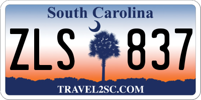 SC license plate ZLS837