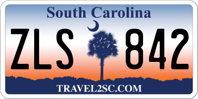 SC license plate ZLS842