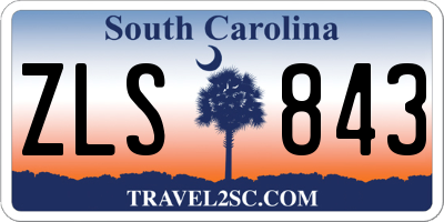 SC license plate ZLS843