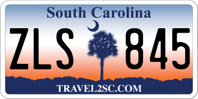 SC license plate ZLS845