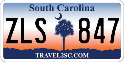 SC license plate ZLS847