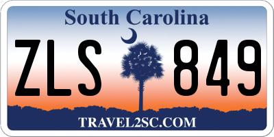 SC license plate ZLS849