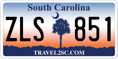 SC license plate ZLS851