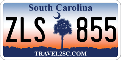 SC license plate ZLS855