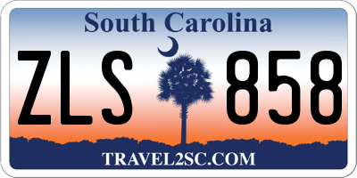 SC license plate ZLS858