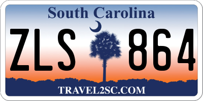 SC license plate ZLS864