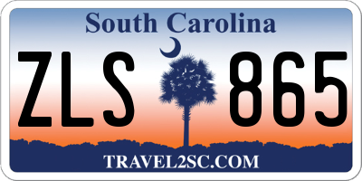 SC license plate ZLS865