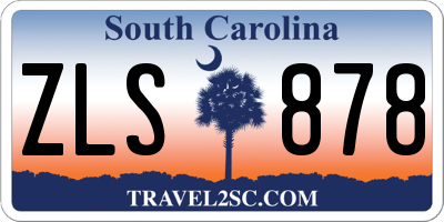 SC license plate ZLS878
