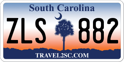SC license plate ZLS882
