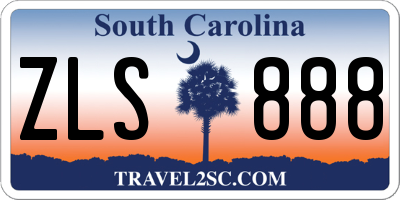 SC license plate ZLS888