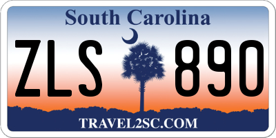 SC license plate ZLS890