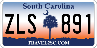 SC license plate ZLS891