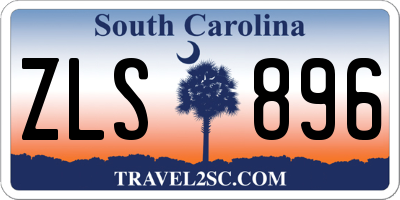 SC license plate ZLS896