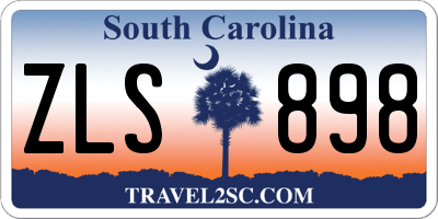 SC license plate ZLS898