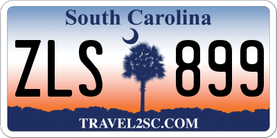 SC license plate ZLS899