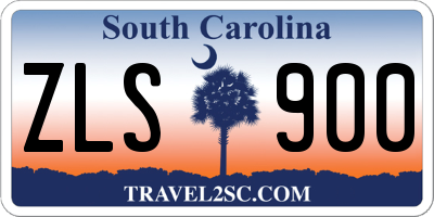 SC license plate ZLS900